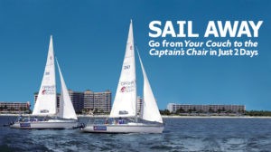 Offshore Sailing School in Front of Pink Shell