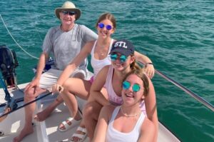 Family on a sailboat