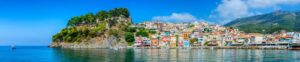 Photo of a colorful village in Greece