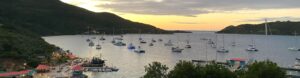 A British Virgin Islands anchorage with many cruising boats