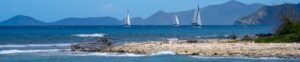 Water and Mountain skyline view