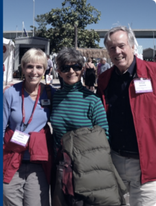 Steve and Doris Colgate with an Offshore Sailing School graduate