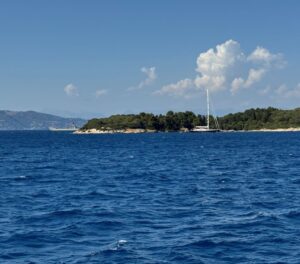 Tiny Island Off Corfu Old Town