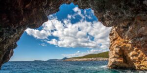Blue Caves in Croatia