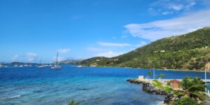 Boats at anchor in the British Virgin Islands